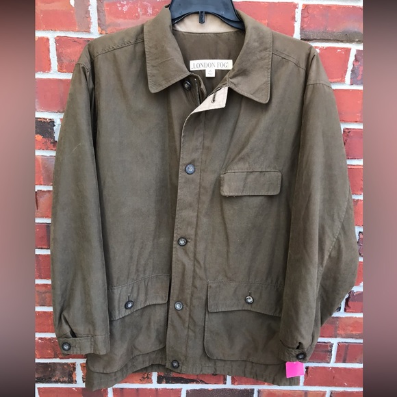 London Fog Mens Full Zip and Button Down Coat Jacket Size Medium - Picture 7 of 8